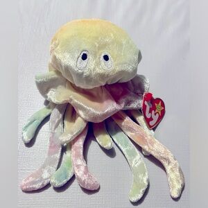 Goochy Jellyfish Beanie Baby Ty Toy Stuffed Animal Plush With Tag Vintage